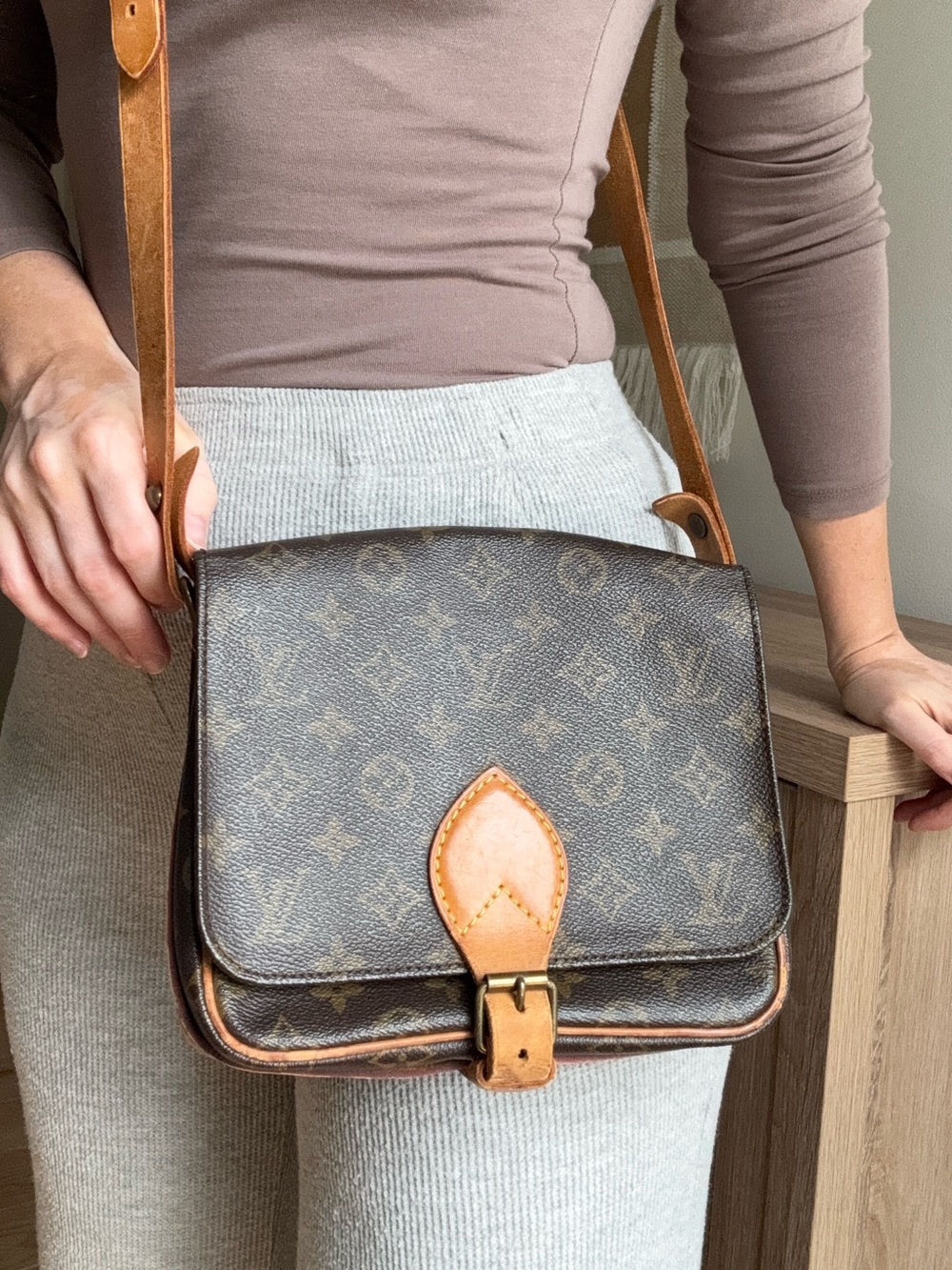 ✅AUTH✅LOUIS VUITTON CARTOUCHIERE MM CROSSBODY BAG - Picture 3 of 14